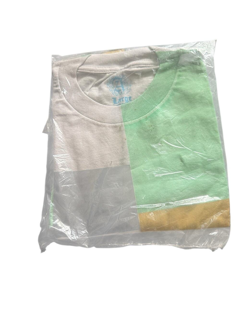 Brand New Sealed Za Colorful Grey Green Black T-Shirt Top Cotton Extra Large XL